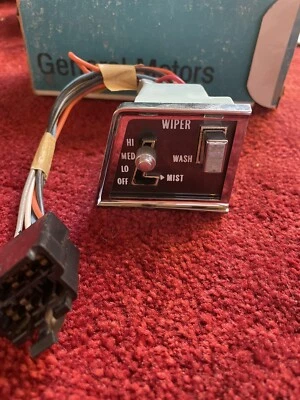 NOS 1607351 D6331 Cadillac Wiper Switch Without Pulse  1974 1975 1976 1977 1978 - Image 1 of 4