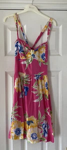 BNWT HOLLISTER PINK FLORAL STRAPPY DRESS-SIZE S - Picture 1 of 4