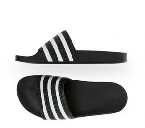 ADIDAS ADILETTE SLIDE ON SANDAL BLACK WHITE BLACK SKATEBOARD SURF 280647 - Bild 1 von 5