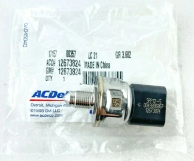 ACDelco 12673824 Fuel Rail Pressure Sensor 14-16 Cadillac Chevy GMC 4.3 5.3 6.2L - Image 1 of 3