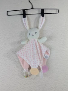 Modern Baby Security Blanket Bunny Rabbit Pink Snuggle Blankie Lovey Teether Toy - Picture 1 of 8