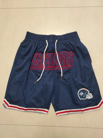Men's New York Giants Football Basketball Pants Pockets stitched Shorts Cover