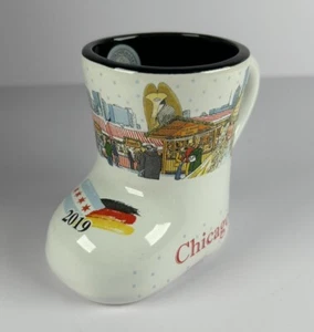 Christkindlmarket Chicago Daley Center Ceramic Boot Mug 2019 - Picture 1 of 7