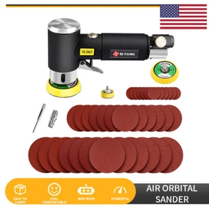 Mini Air Sander Polisher Kits Dual Action 1" 2" 3" Random Orbital for Auto Body - Picture 1 of 9