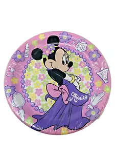 Platos de papel vintage 1998 Minnie Mouse 8 quilates postre vintage años 90 fiesta 7" - Imagen 1 de 2