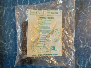 NOS STD LENGTH BLACK TEL. CO. MODULAR SPRING CORD PART #H4DU SEALED IN BAG - Picture 1 of 3