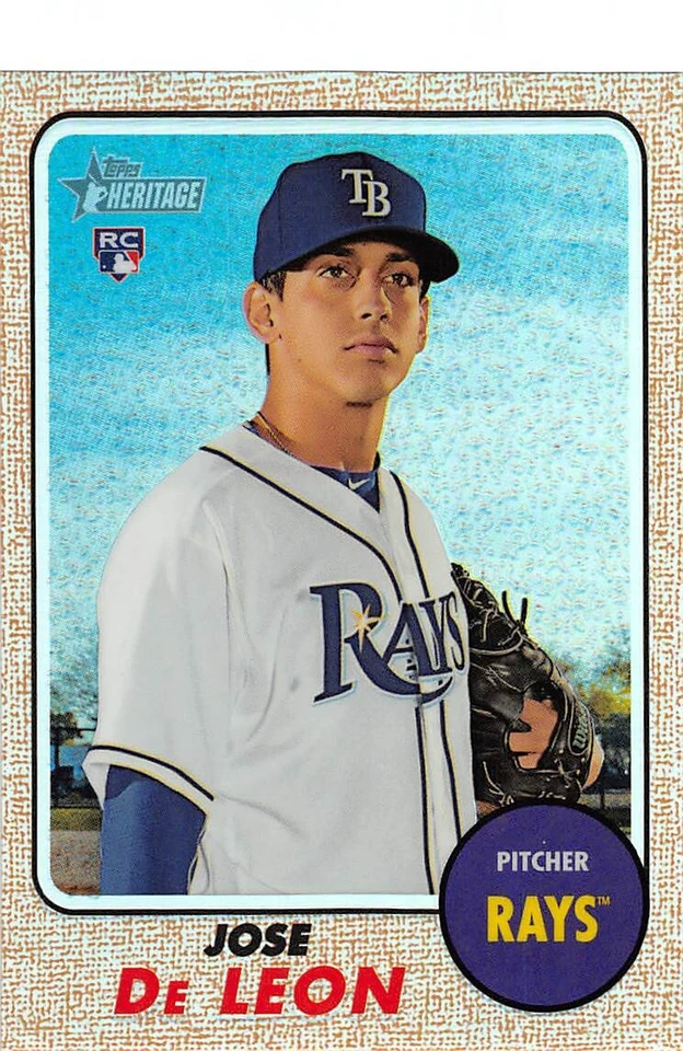 2017 Topps Heritage Chrome Refractor #THC642 Jose De Leon Rays 240/558  - Image 1 of 1