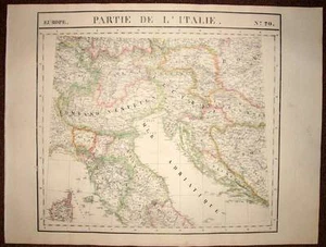VANDERMAELEN Carte ancienne originale de L'ITALIE NAPLES SICILE en deux parties - Imagen 1 de 3