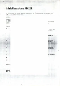 TABELLA DI PROGRAMMAZIONE ESN TELEFONO E-TACS - MAXON MX-21 GENELEC - Picture 1 of 1
