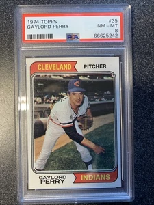 1974 Topps #35 Gaylord Perry PSA 8 (NM-MT) *Cleveland Indians*HOF - Bild 1 von 2