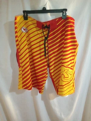 NFL Kansas City Chiefs Swim Trunk Boardshorts Sz 38'' (39”) Drawstring Not Lined - Image 1 of 4
