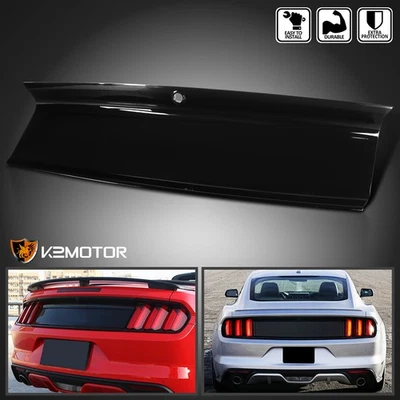 Fits 2015-2022 Ford Mustang GT Glossy Black Rear Trunk Decklid Panel Trim Cover - Image 1 of 4
