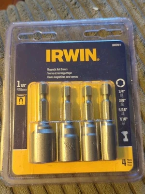 IRWIN 4PC MAGNETIC NUT DRIVERS #IWAF242-4 - Image 1 of 2