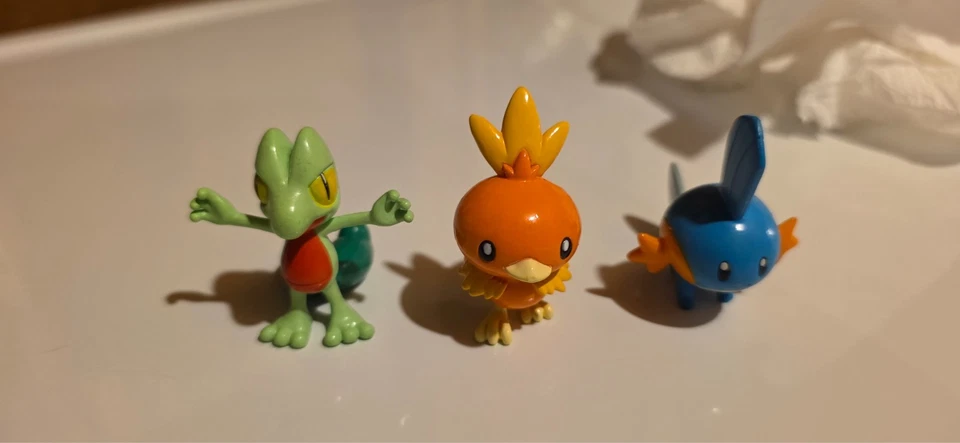 GEN 3 STARTER TRIO Figura Pokémon MUDKIP, TORCHIC, TREECKO 1999 Raro Foto 1 de 3