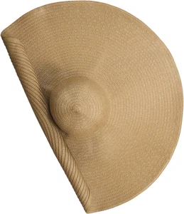 Cappello Da Sole Donna Cappello Di Paglia Pieghevole Tesa Larga Sovradimensionat - Foto 1 di 12