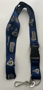 NEW NFL Team LA Los Angeles Rams Navy Blue Lanyard - Picture 1 of 2