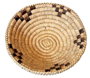 Vassoio cesto papago vintage Tohono O'odham Yucca artiglio del diavolo nativi americani - Foto 1 di 5