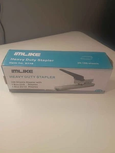 IMLIKE Heavy Duty Stapler 100 Sheet Capacity Office Desk 23/8 23/13 Staples - Picture 1 of 4