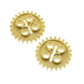 2x Lego Technic Gear Z24 Beige Teeth Wheel Star Wars Set 8001 24505 3648