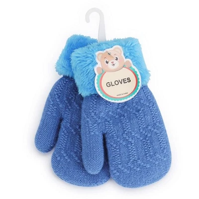 Niños pequeños Bebés Niñas Niños Invierno Cálidos Lindos Guantes Gruesos Niños Mitones Regalo Foto 1 de 4