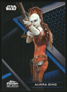 Topps 2022 cromo negro Star Wars refractores azules #87 Aurra Sing/75 - Imagen 1 de 2