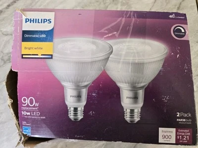 Philips 90W Equivalent Bright White PAR38 Medium LED Floodlight Light Bulb Read. - Image 1 of 4