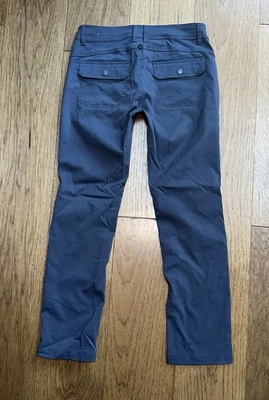 Prana Halle Pants Sz 8 Women’s Gray Stretch Roll-up Snap Hiking Outdoors Active - Image 1 of 4