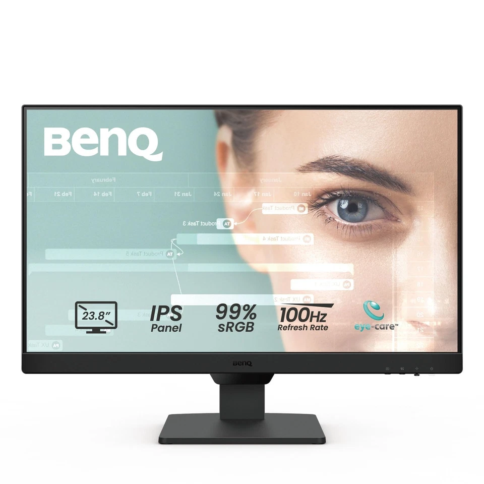 BenQ GW2490 24" Full HD IPS 100Hz Gaming Monitor Speakers Low Blue Light DP HDMI