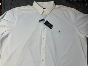RALPH LAUREN PERFORMA FIT BUTTON DOWN WHITE S/S SHIRT SIZE 2XLT MEN $138.00 - Picture 1 of 5