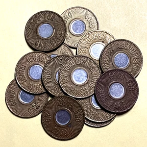 Lot Of 14 Tokens New York City,  NYC Transit Authority Token - Bullseye, 1985 - Picture 1 of 2