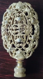 Hollywood Regency Filigree Gold Color Metal Lamp Finial Mid-century I - Picture 1 of 6