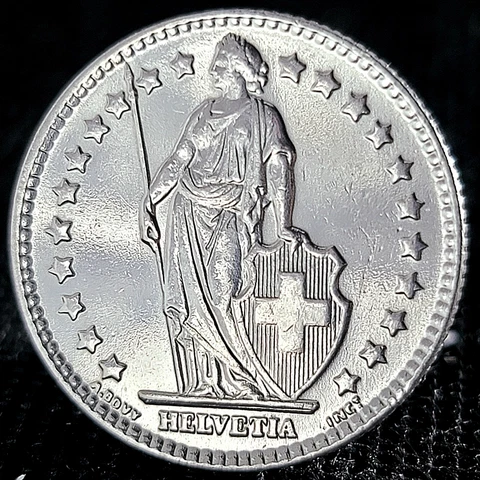 *Beautiful* Authentic Switzerland 1 Franc .835 (83.5%) Fine Silver Swiss Coin Cover