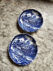 Myott Royal Mail Blue Staffordshire England Plates - Picture 1 of 6