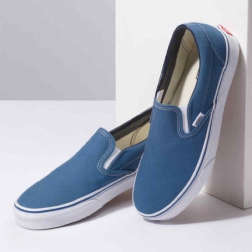 Scarpe slip on Vans Classic blu bianco Uomo 7 5 Donna 9 0