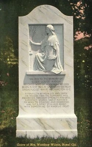 Vintage Postcard 1945 Sacred Memorial Grave Of Mrs. Woodrow Wilson Rome Georgia - Picture 1 of 2