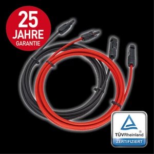 Solarverlängerungskabel TÜV Rot/Schwarz 4 & 6 mm² Solarstecker passend zu MC4 - Bild 1 von 3