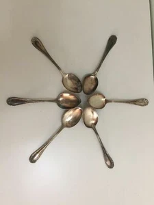 Lot of 6 1877 Niagara Falls Silver Co. Teaspoons Spoons NIAGARA ONE Pattern - Picture 1 of 12