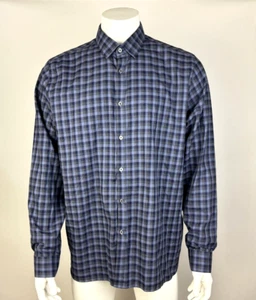 Ted Baker London Long Sleeve Button-up Shirt Mens 7 3XL NWT CottonTonal Check - Picture 1 of 17