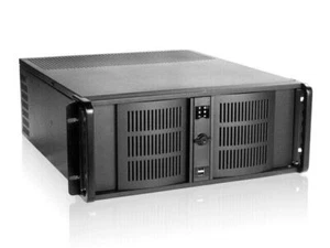 Chasis compacto iStarUSA D-400 4U Rachmount ATX microATX aleación de aluminio negro - Imagen 1 de 13