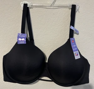 Hanes Women's Underwire T-Shirt, Poke Dreamwire Full-Coverage Bra, XXL, Black - Picture 1 of 8
