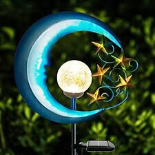 Solar Powered Garden Lights Decorative Crackle Glass Globe LED Waterproof