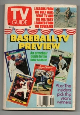 TV Guide Magazine April 6 1991 MLB Baseball Preview Chris Berman Sidney Poitier - Image 1 of 4