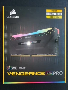 CORSAIR Vengeance RGB PRO 32GB (2x16GB) 3200 MHz *B-Die* DDR4 CMW32GX4M2C3200C16 - Picture 1 of 5