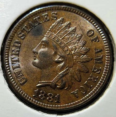 1881 1C  Indian Head Cent _ CH UNC MSBN+ _ Original Condition - [JX-227] Cover