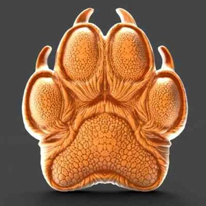 3D Animal Paw Print Sculpture Model Dog STL File for CNC Router 3D Printing - Picture 1 of 1