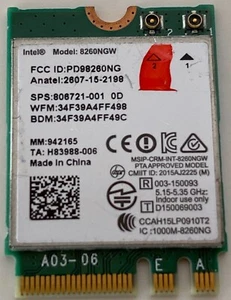Intel Dual Band Wireless-AC8260 Model:8260NGW Karte - Bild 1 von 1
