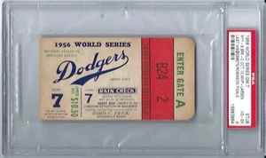 1956 World Series Clinching GM 7 Jackie Robinson Last Game Ticket Stub PSA - 4 - Picture 1 of 3
