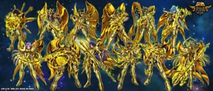 Bandai Saint Seiya Saint Cloth Myth EX Soul of Gold Complete Set of 12 Gold NEW - Picture 1 of 24