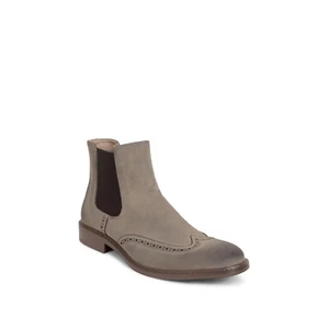 Kenneth Cole REACTION Men's Knock Brogue Chelsea Boot, Taupe, 10 - Picture 1 of 3