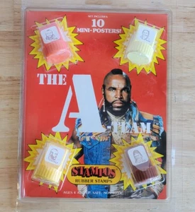 Set 4 francobolli gomma The A-Team Stampos 1983 vintage nuovi confezione originale - Foto 1 di 6